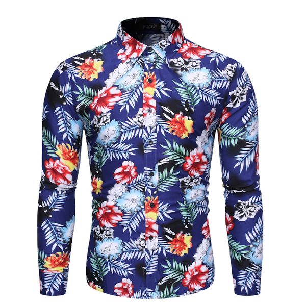 new print men's shirt fashion club clothing mens designer brand floral shirt slim long sleeve camisa slim party social, White;black
new print men's shirt fashion club clothing mens designer brand floral shirt slim long sleeve camisa slim party social, White;black