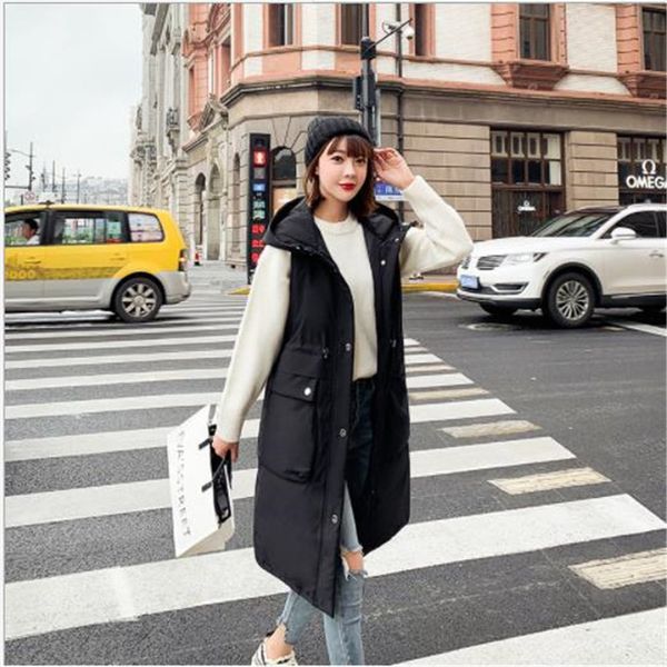 big pockets autumn winter women vest 2019 fashion down cotton waistcoat female adjustale waist cotton-padded coat hooded m175, Black;white
big pockets autumn winter women vest 2019 fashion down cotton waistcoat female adjustale waist cotton-padded coat hooded m175, Black;white