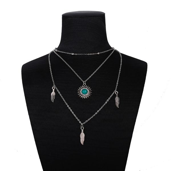 boho blue gem pendant round drop necklace choker ancient silver feather chain multi-layer necklaces for women party jewelry
boho blue gem pendant round drop necklace choker ancient silver feather chain multi-layer necklaces for women party jewelry