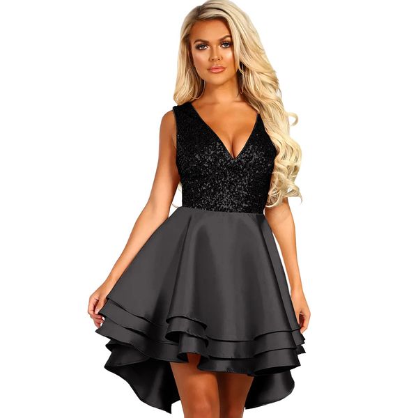 2019 summer women sleeveless dress backless high waist party club evening dresses mini dress, White;black
2019 summer women sleeveless dress backless high waist party club evening dresses mini dress, White;black