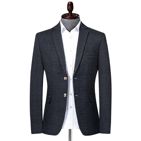 men's suits & blazers trendy casual slim blazer men korean style plaid jacket banquet office wedding man clothing, White;black
men's suits & blazers trendy casual slim blazer men korean style plaid jacket banquet office wedding man clothing, White;black