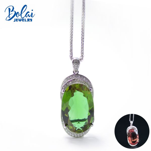 bolai color change big zultanit pendant necklace 925 sterling silver 22*14mm created diaspore gemstone fine jewelry for women
bolai color change big zultanit pendant necklace 925 sterling silver 22*14mm created diaspore gemstone fine jewelry for women