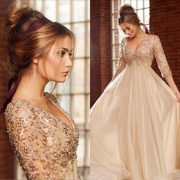 2020 elegant plus size gold pearls lace arabic african prom dresses muslim evening gowns long formal party dress, Black
2020 elegant plus size gold pearls lace arabic african prom dresses muslim evening gowns long formal party dress, Black