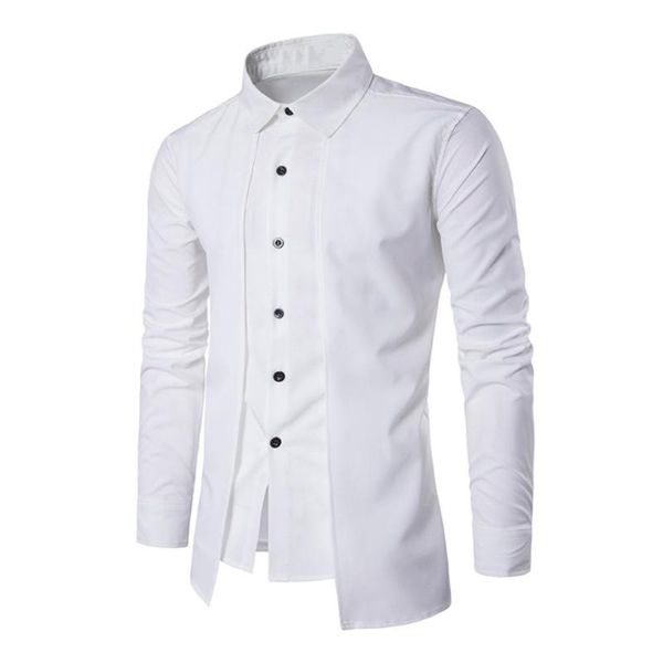 men korean blouse autumn long-sleeves lapel cotton fake two piece slim fit male shirt pure color fashion wild office shirts, White;black
men korean blouse autumn long-sleeves lapel cotton fake two piece slim fit male shirt pure color fashion wild office shirts, White;black
