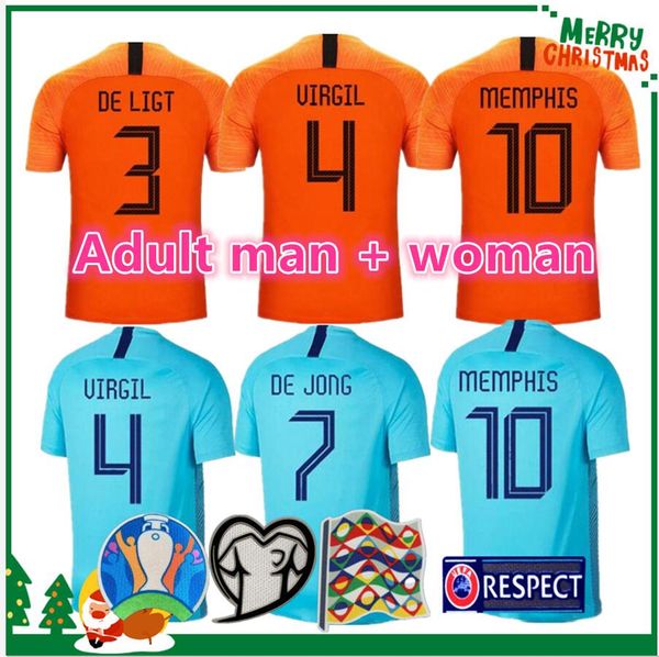 2019 2020 Netherlands soccer jerseys DE JONG Holland football shirt DE LIGT VAN DIJK VIRGIL Adult man + woman jersey STROOTMAN football
2019 2020 Netherlands soccer jerseys DE JONG Holland football shirt DE LIGT VAN DIJK VIRGIL Adult man + woman jersey STROOTMAN football
