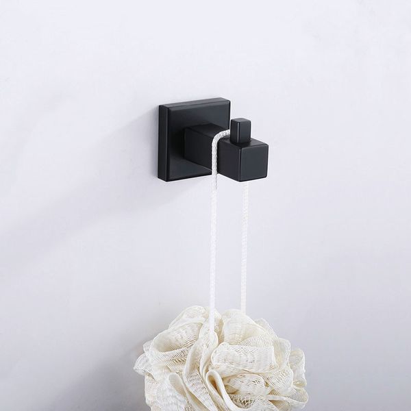 Matte Black Stainless Steel Robe Hook Square Towel Hook Wall Mounted Bathroom Accessories
Matte Black Stainless Steel Robe Hook Square Towel Hook Wall Mounted Bathroom Accessories