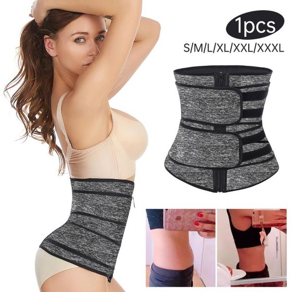 waist support plus size women corset with zipper trainer belt sweat body control slimmer sports slimming clothes, Black;gray 
waist support plus size women corset with zipper trainer belt sweat body control slimmer sports slimming clothes, Black;gray