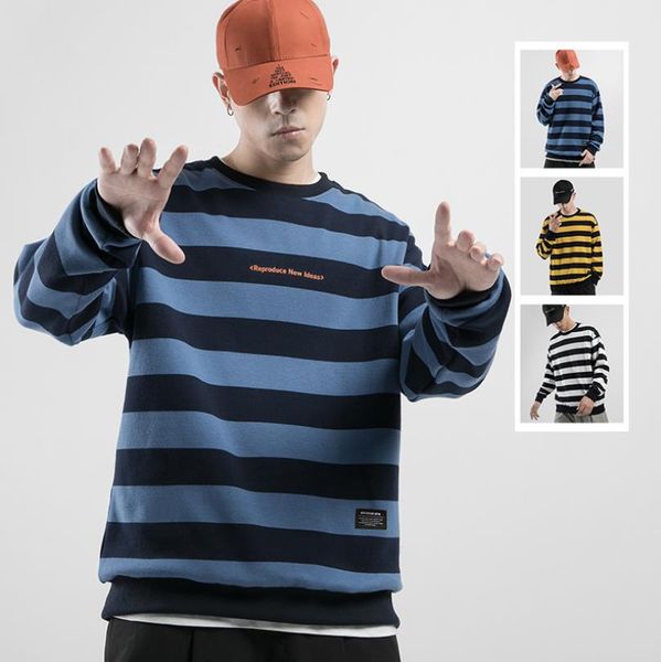 f8346f8378 2019 autumn and winter mens hoodies new striped sweater men's round neck pullover long-sleeved shirt hoody ing, Black
f8346f8378 2019 autumn and winter mens hoodies new striped sweater men's round neck pullover long-sleeved shirt hoody ing, Black