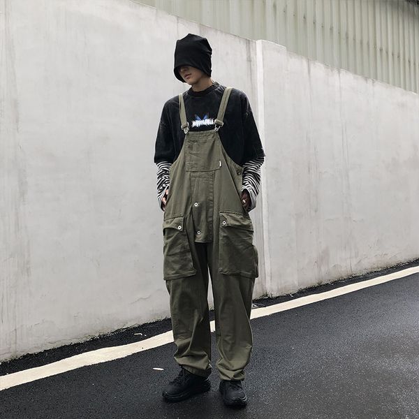 uncledonjm 2020 patchwork harajuku rompers mens jumpsuit cargo overalls new one piece suits romper loose fit overalls pm3320, Black
uncledonjm 2020 patchwork harajuku rompers mens jumpsuit cargo overalls new one piece suits romper loose fit overalls pm3320, Black