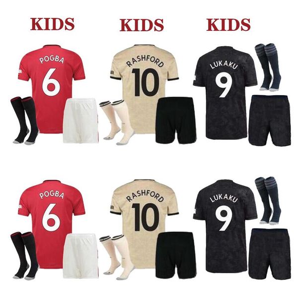 

Thailand 19 20 kid fc manche ter occer jer ey united utd pogba football hirt lingard lukaku ra hford kid cami eta de futbol, Black;yellow