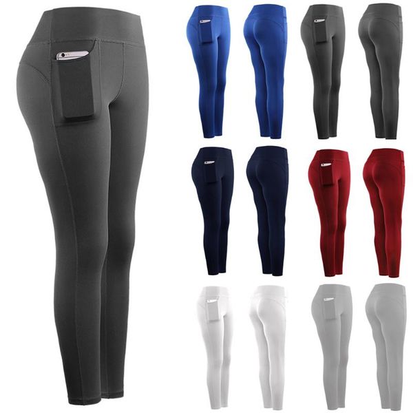 women yoga pants fitness running gym stretch sports leggings with pockets kh889, White;red
women yoga pants fitness running gym stretch sports leggings with pockets kh889, White;red