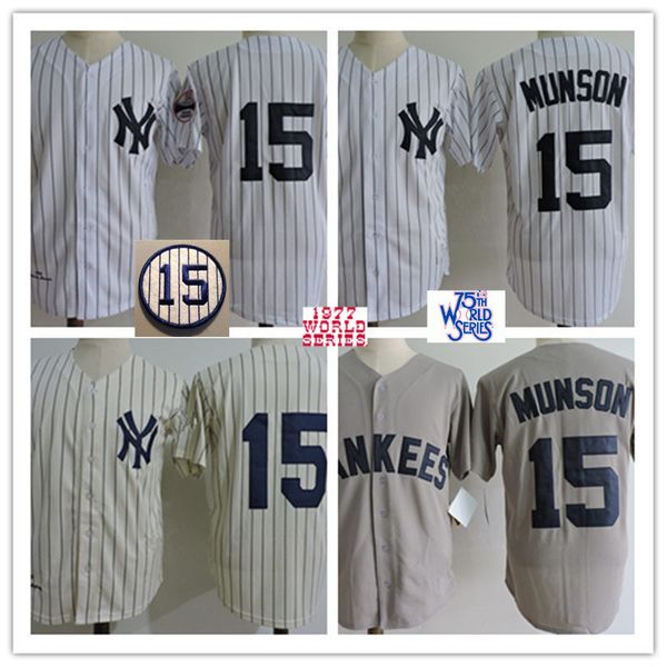Мужские Турман Мансон Джерси нашит белый серый NY 1977 1978 WS Patch # 15 Турман Мансон Джерси S-3XL
Мужские Турман Мансон Джерси нашит белый серый NY 1977 1978 WS Patch # 15 Турман Мансон Джерси S-3XL