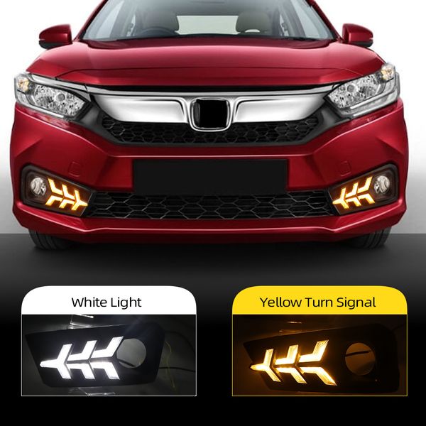2pcs flowing turn yellow signal function 12v car drl lamp led daytime running light daylight for honda amaze 2018 2019 2020 2021
2pcs flowing turn yellow signal function 12v car drl lamp led daytime running light daylight for honda amaze 2018 2019 2020 2021