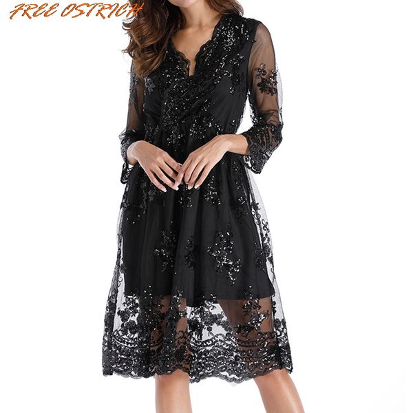 ostrich fashion womens double layer long sleeve sequins glittery deep-v collar dress women dresses summer 2019 new arrivals, Black;gray
ostrich fashion womens double layer long sleeve sequins glittery deep-v collar dress women dresses summer 2019 new arrivals, Black;gray