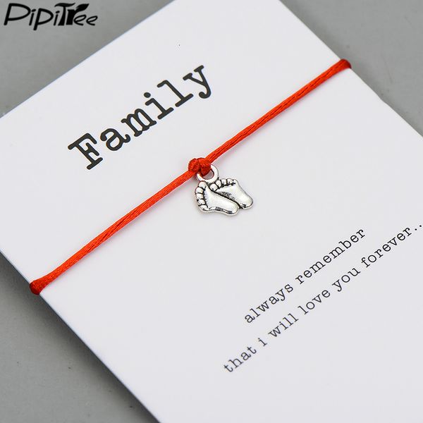 lovely double feet family bracelet mom dad baby kids gift simple red string charm bracelets jewelry for women men, Golden;silver
lovely double feet family bracelet mom dad baby kids gift simple red string charm bracelets jewelry for women men, Golden;silver