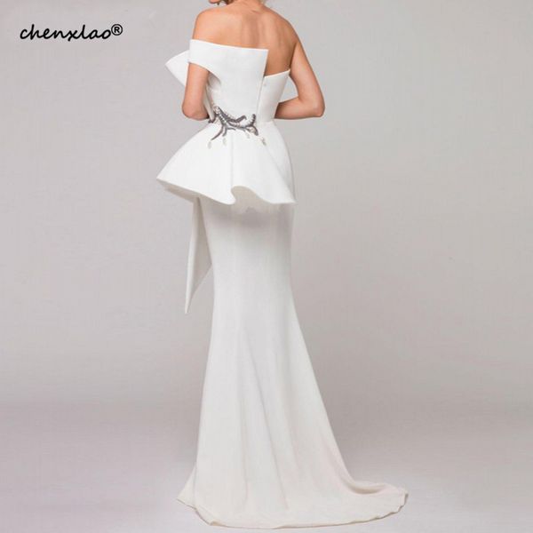 elegant formal dress white evening dresses 2019 satin ruffles beaded saudi arabic mermaid evening gown long abendkleider, White;black
elegant formal dress white evening dresses 2019 satin ruffles beaded saudi arabic mermaid evening gown long abendkleider, White;black