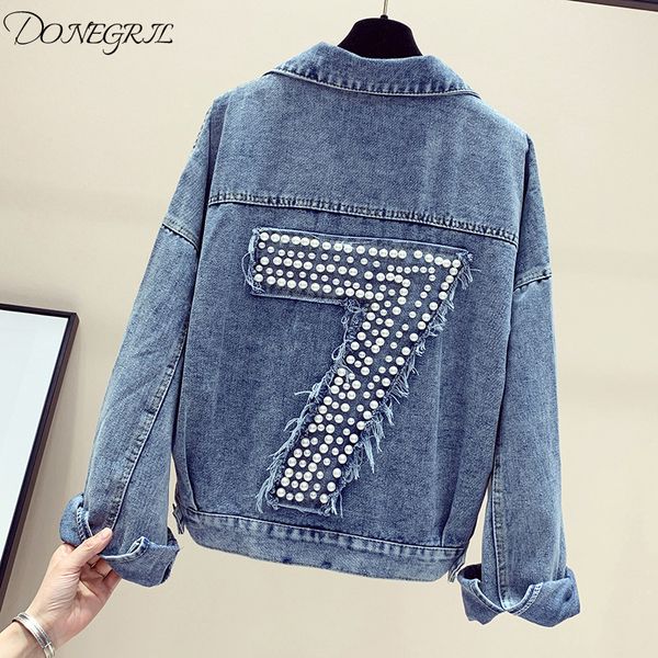 plus size pearl beading denim jackets women 2019 new autumn long sleeve vintage casual jean jacket hole bomber denim coat, Black;brown
plus size pearl beading denim jackets women 2019 new autumn long sleeve vintage casual jean jacket hole bomber denim coat, Black;brown