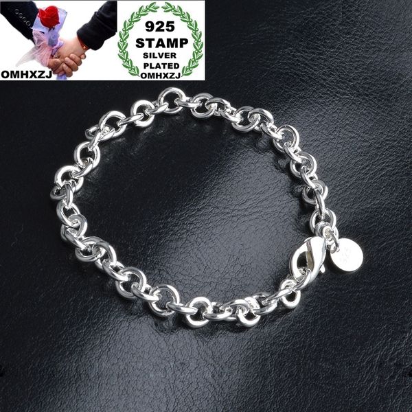 omhxzj wholesale personality fashion woman girl party gift silver circle chain thick 925 sterling silver stamp bracelet br109, Golden;silver
omhxzj wholesale personality fashion woman girl party gift silver circle chain thick 925 sterling silver stamp bracelet br109, Golden;silver