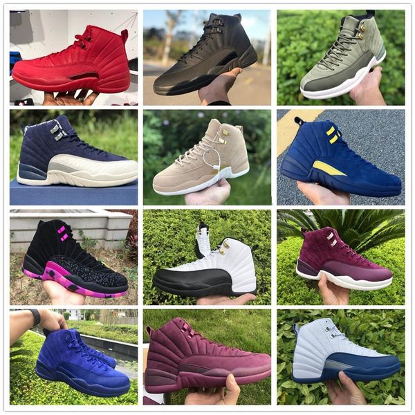 with box 12s winterized wntr gym red men basketball shoes black white flu game taxi 12 men retro sport designer sneakers 
with box 12s winterized wntr gym red men basketball shoes black white flu game taxi 12 men retro sport designer sneakers