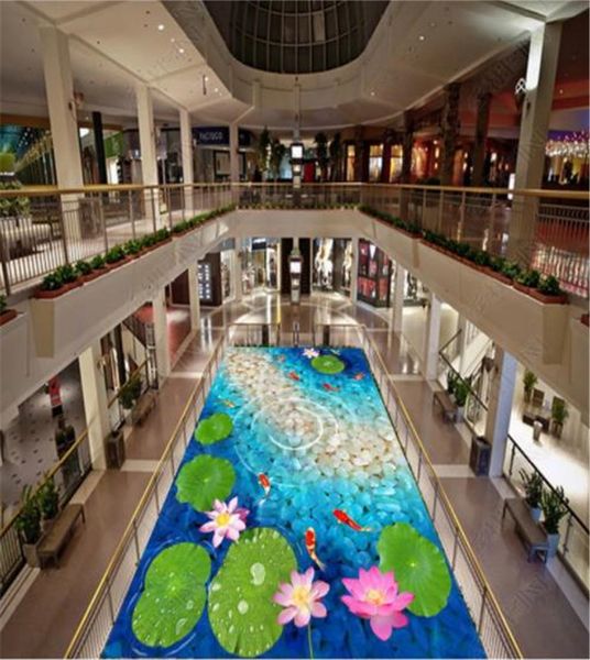 custom 3d wallpaper hd lotus fish pond 3d floor decoration mural
custom 3d wallpaper hd lotus fish pond 3d floor decoration mural