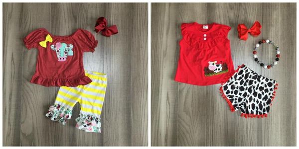 summer baby girls children clothes boutique cotton set cow leopard wine farm shorts capris outfits cotton match accessories, White
summer baby girls children clothes boutique cotton set cow leopard wine farm shorts capris outfits cotton match accessories, White