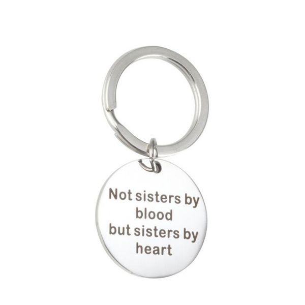 keychain not by blood but sisters stainless steel keyring for gifts good friend,girlfriend simple jewelry, Silver
keychain not by blood but sisters stainless steel keyring for gifts good friend,girlfriend simple jewelry, Silver