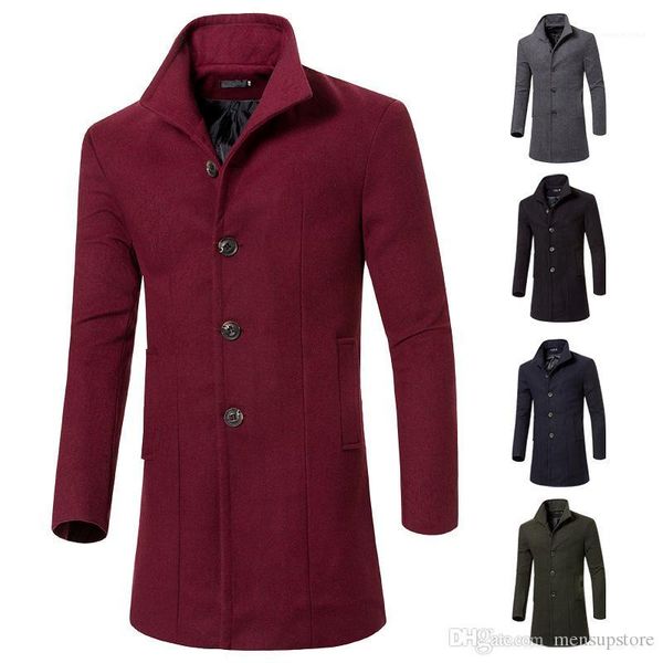 single breasted long trench coats warm coat mens slim fit wool blends winter, Black
single breasted long trench coats warm coat mens slim fit wool blends winter, Black