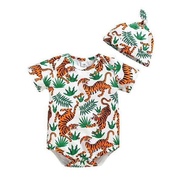 baby boy girls bodysuit + hat summer kids print tiger jumpsuit cotton infant toddler costumes sleeveless, White
baby boy girls bodysuit + hat summer kids print tiger jumpsuit cotton infant toddler costumes sleeveless, White