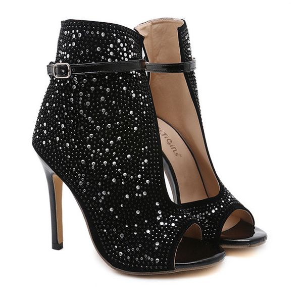 black rhinestone peep toe ankle bootie 11.5cm fashion luxury women dress shoes ladies high heels pumps size 35 to 43
black rhinestone peep toe ankle bootie 11.5cm fashion luxury women dress shoes ladies high heels pumps size 35 to 43