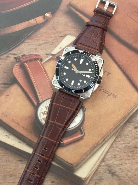 2019 military outdoor br diver mens automatic mechanical limited edition watch aviation 46mm men sport watches with brown leather strap, Slivery;brown
2019 military outdoor br diver mens automatic mechanical limited edition watch aviation 46mm men sport watches with brown leather strap, Slivery;brown