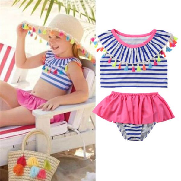 selling kids baby girls tassel bikini set striped swimwear ruffles swimsuit high waist bathing suit tutu toddler beachwear
selling kids baby girls tassel bikini set striped swimwear ruffles swimsuit high waist bathing suit tutu toddler beachwear
