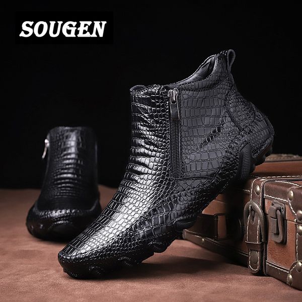 size 38-47 formal shoes men crocodile skin mens designer winter male shoes fashion man 2018 men's dress, Black
size 38-47 formal shoes men crocodile skin mens designer winter male shoes fashion man 2018 men's dress, Black