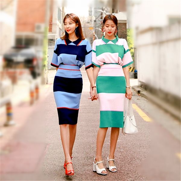 spring new summer women fashion sweet knitted loose striped blouse pullovers and knee-length skirt ladies 2 pieces set sl070, White
spring new summer women fashion sweet knitted loose striped blouse pullovers and knee-length skirt ladies 2 pieces set sl070, White