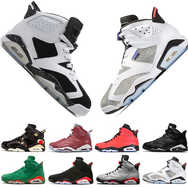 Top Quality 2019 Bred VI 6 6s Mens Basketball Shoes Infrared 23 3M Reflective Tinker Slam Dunk Oreo Wheat Men Sports Sneaker Designer Traine
Top Quality 2019 Bred VI 6 6s Mens Basketball Shoes Infrared 23 3M Reflective Tinker Slam Dunk Oreo Wheat Men Sports Sneaker Designer Traine
