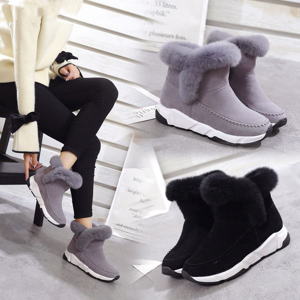 boots women winter flock british style ankle snow boot faux fur casual warm plush shoes womens rubber slip-on wedges fashion, Black
boots women winter flock british style ankle snow boot faux fur casual warm plush shoes womens rubber slip-on wedges fashion, Black