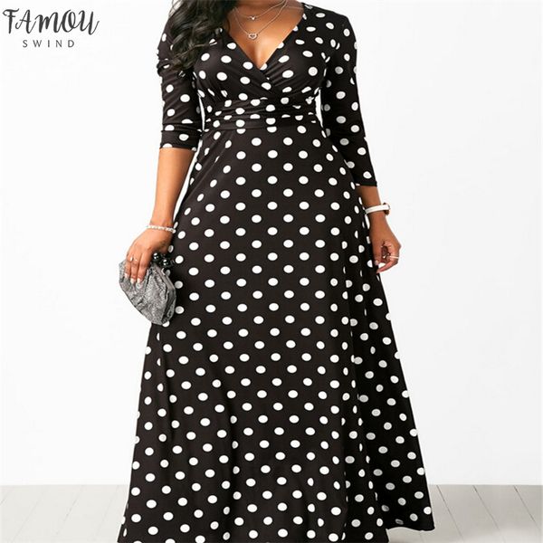 women long maxi dresses bohemia v-neck three quarter sleeve dots print ethnic summer beach female stylish style dress, Black;gray
women long maxi dresses bohemia v-neck three quarter sleeve dots print ethnic summer beach female stylish style dress, Black;gray