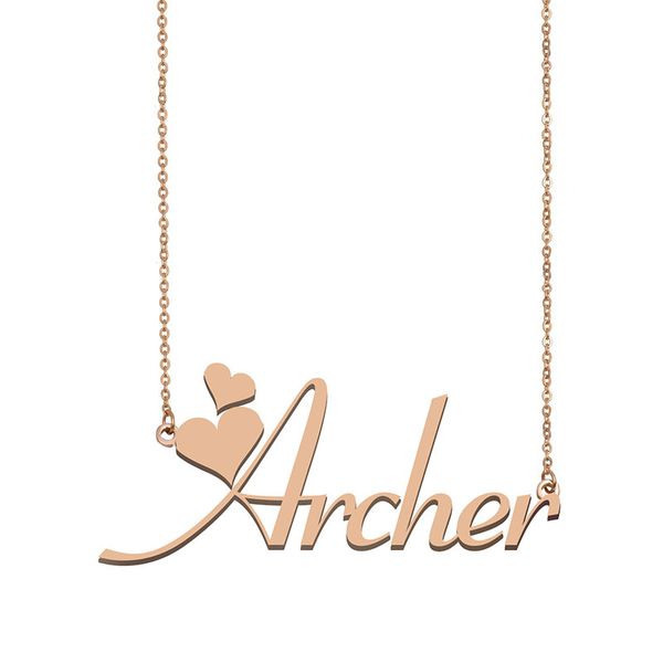 Archer Name Necklace Pendant for Women Girlfriend Gifts Custom Nameplate Children Best Friends Jewelry 18k Gold Plated Stainless Steel, Silver
Archer Name Necklace Pendant for Women Girlfriend Gifts Custom Nameplate Children Best Friends Jewelry 18k Gold Plated Stainless Steel, Silver