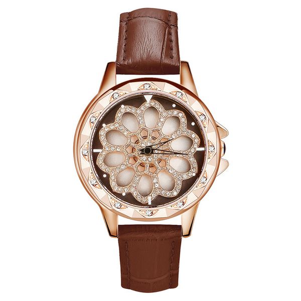 p233 rotating dial belt ladies watch with diamond casual fashion quartz watch female students waterproof, Slivery;brown
p233 rotating dial belt ladies watch with diamond casual fashion quartz watch female students waterproof, Slivery;brown