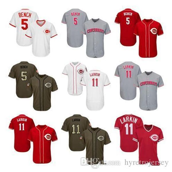 men women youth reds jerseys 5 bench 11 larkin baseball jersey white gray grey red green salute to service players weekend all-star, Black
men women youth reds jerseys 5 bench 11 larkin baseball jersey white gray grey red green salute to service players weekend all-star, Black