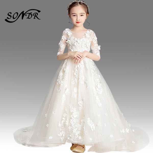 elegant flower girl dresses ht168 appliques white flower girl dress for weddings half sleeve train tulle kids pageant ball gowns, Red;yellow
elegant flower girl dresses ht168 appliques white flower girl dress for weddings half sleeve train tulle kids pageant ball gowns, Red;yellow