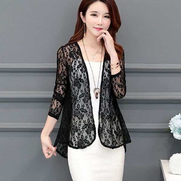 summer womens and blouse kimono cardigan hollow out sun shirt lace black sunproof blouse long sleeve outwear clothes, White
summer womens and blouse kimono cardigan hollow out sun shirt lace black sunproof blouse long sleeve outwear clothes, White