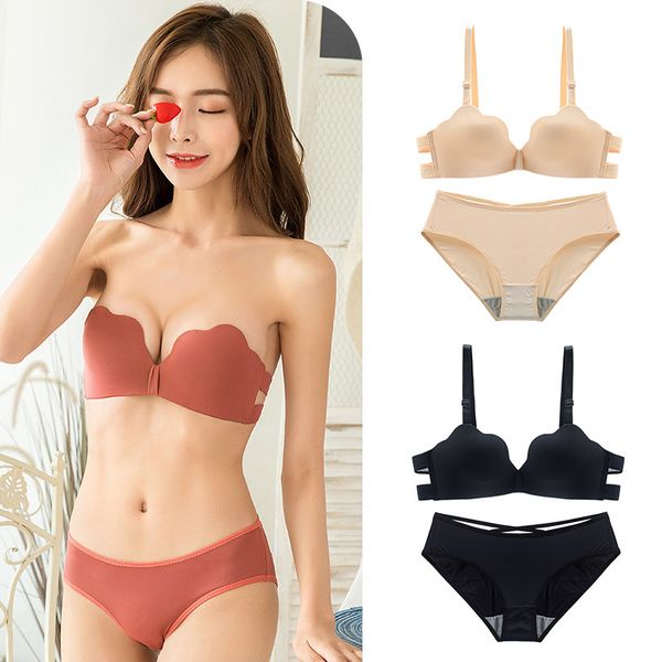 bras sets briefs set for women seamless panties strapless lingerie wire push up bralette brassiere, Red;black
bras sets briefs set for women seamless panties strapless lingerie wire push up bralette brassiere, Red;black