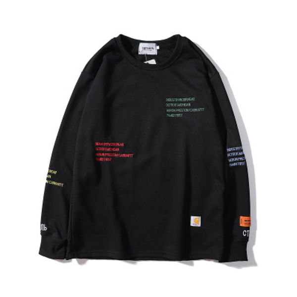 european american version of heron preston x co-branded color english letter embroidery long-sleeved women t-shirt ladies leisure sweater, Black
european american version of heron preston x co-branded color english letter embroidery long-sleeved women t-shirt ladies leisure sweater, Black