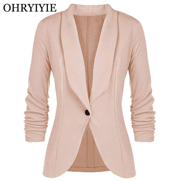 ohryiyie beige single button women blazers and jackets 2019 spring autumn fashion ladies business office suit jacket female, White;black
ohryiyie beige single button women blazers and jackets 2019 spring autumn fashion ladies business office suit jacket female, White;black