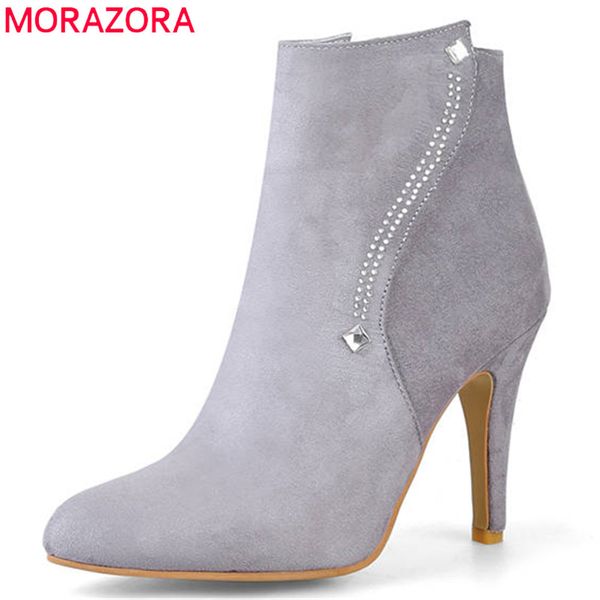 morazora 2020 new fashion shoes woman pointed toe flock ankle boots for women short plush autumn winter boots high heels shoes, Black
morazora 2020 new fashion shoes woman pointed toe flock ankle boots for women short plush autumn winter boots high heels shoes, Black