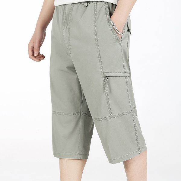 summer loose plus size seven trousers men's casual fat short elastic mid waist safari style short man wear bottom tactical, White;black
summer loose plus size seven trousers men's casual fat short elastic mid waist safari style short man wear bottom tactical, White;black