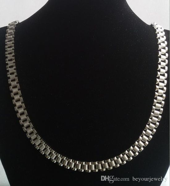 new super noble fashion men's 316l stainless steel silver white band link necklace, Golden;silver
new super noble fashion men's 316l stainless steel silver white band link necklace, Golden;silver