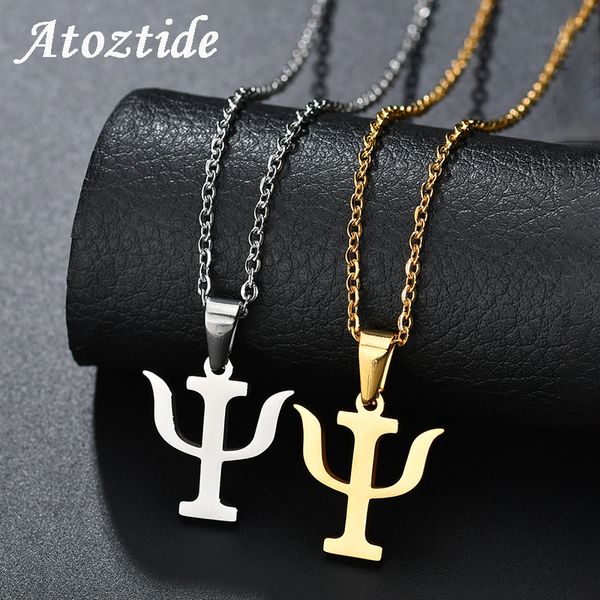 atoztide simple stainless steel greek letter psi symbol necklace pendant gold women kettings new year gift, Silver
atoztide simple stainless steel greek letter psi symbol necklace pendant gold women kettings new year gift, Silver