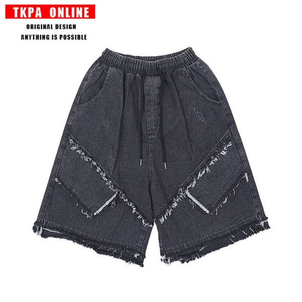 men's jeans tkpa high street frosted edge broad leg slouchy loose 5-point shorts washed retro daddy pants men and women, Blue
men's jeans tkpa high street frosted edge broad leg slouchy loose 5-point shorts washed retro daddy pants men and women, Blue