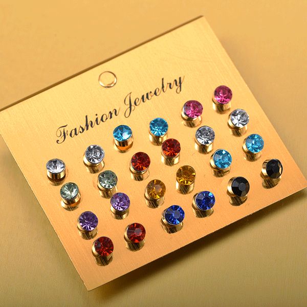 12 pairs/set colorful crystal zircon stud earrings set for women jewelry rhinestones piercing earrings bijouteria brincos, Golden;silver
12 pairs/set colorful crystal zircon stud earrings set for women jewelry rhinestones piercing earrings bijouteria brincos, Golden;silver